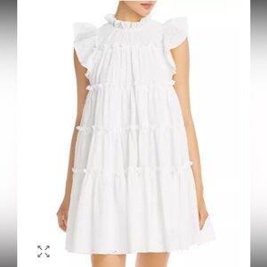 En Saison Kiko Cotton Eyelet Mini Dress